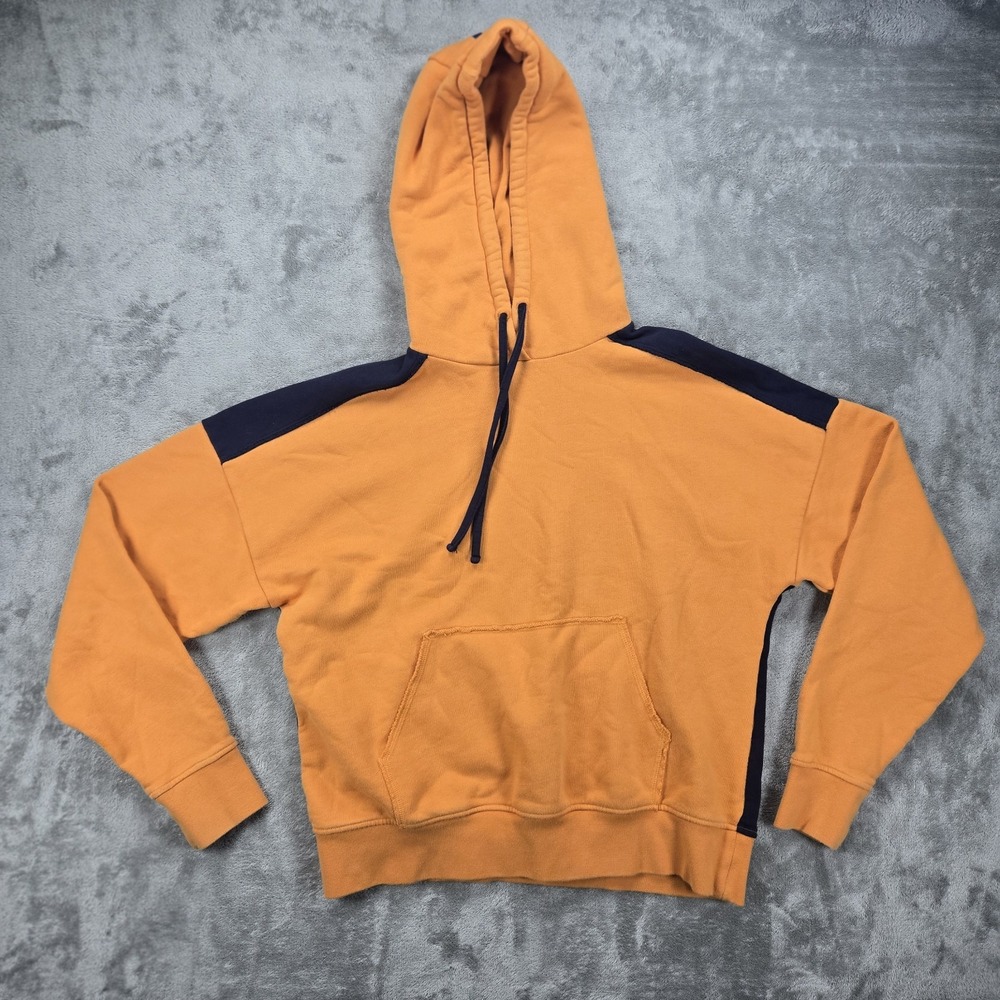 Anthropologie‎ The Upside Arrow Color Blocked Blue Orange Hoodie Size Small